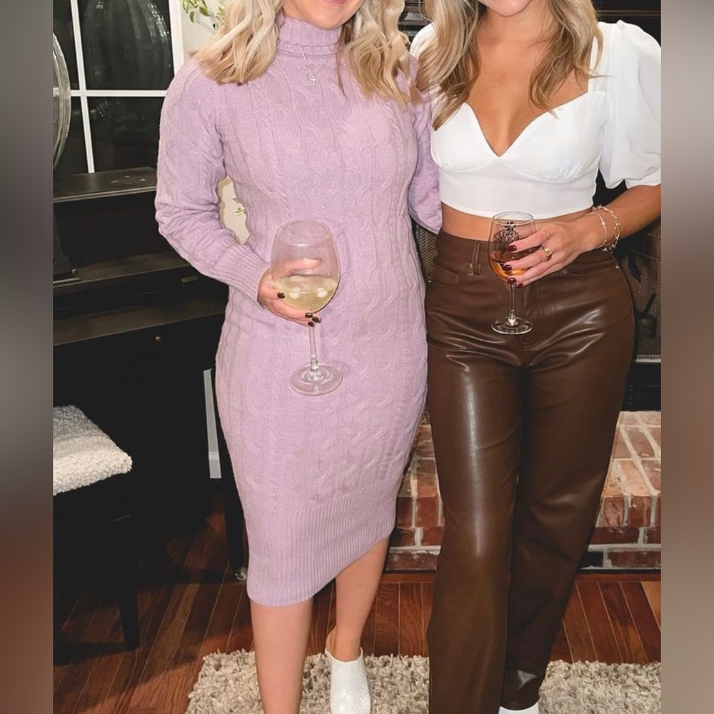 Purple Sweater Dress